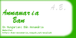 annamaria ban business card